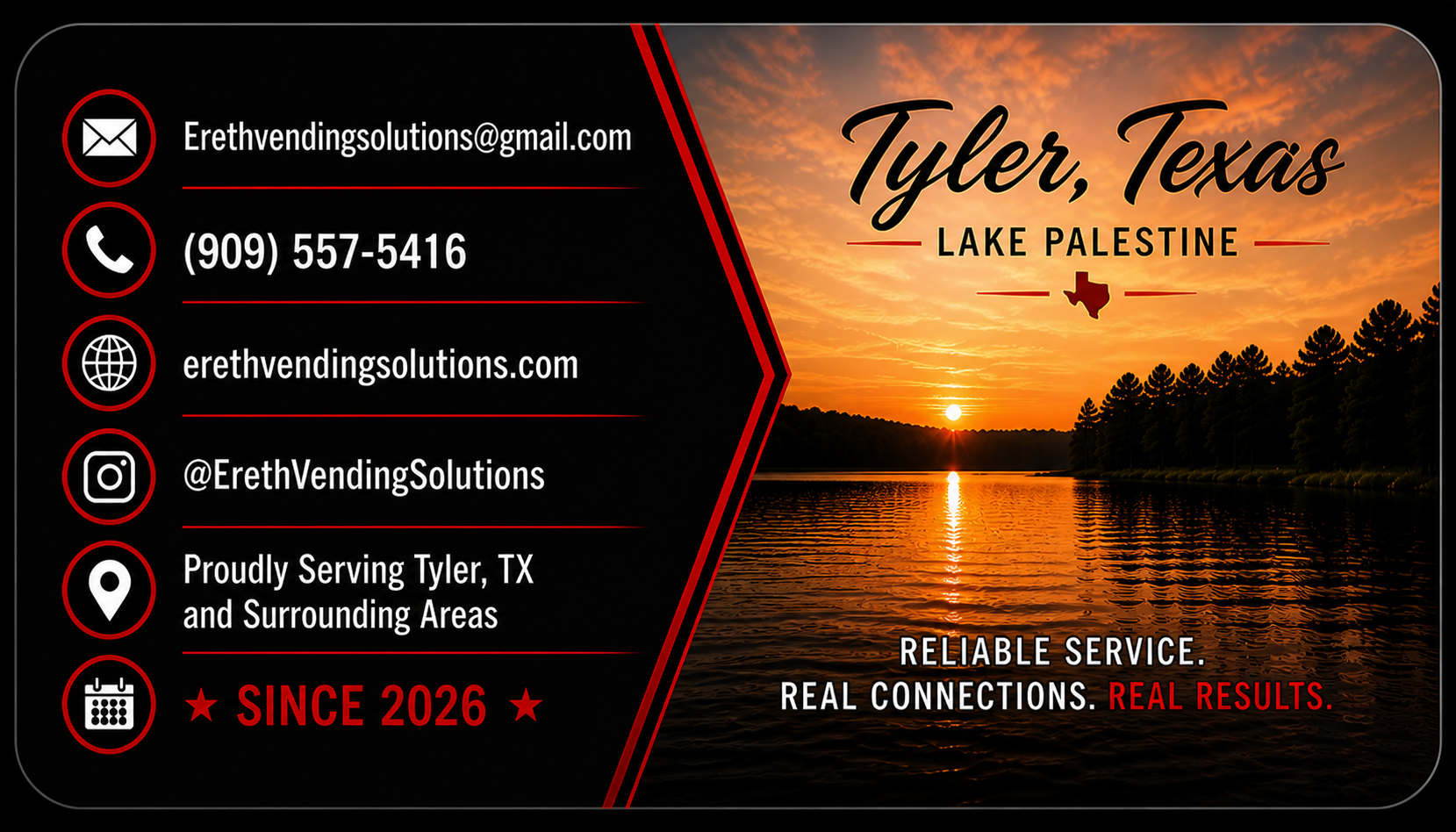 Ereth Vending Solutions business card